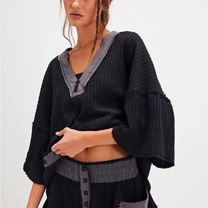 Free People Intimately Happy Mix Thermal Lounge Set